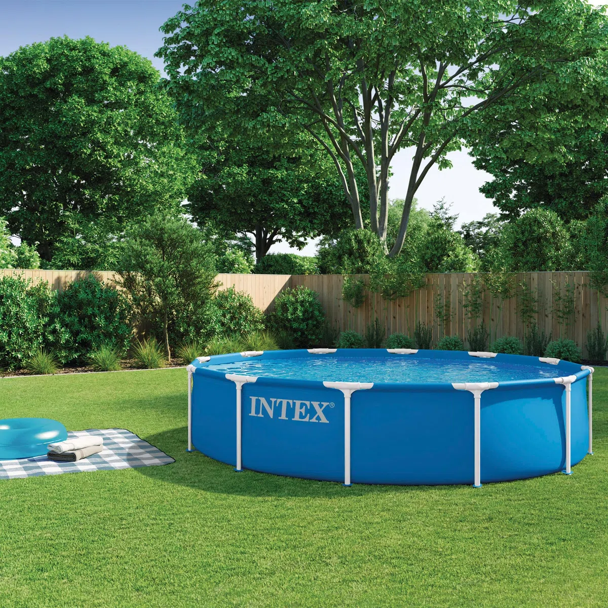 Intex Piscine 28210ND 3,66 m x 76 cm à Structure métallique Piscine Seule