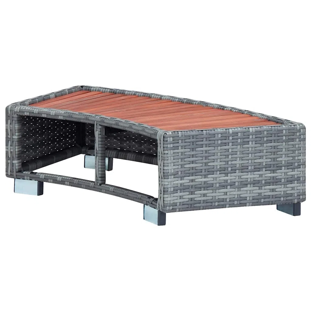 Générique Marche de Spa Gris Résine tressée 92 x 45 x 25 cm, Échelles, escaliers & rampes de Piscine,46461