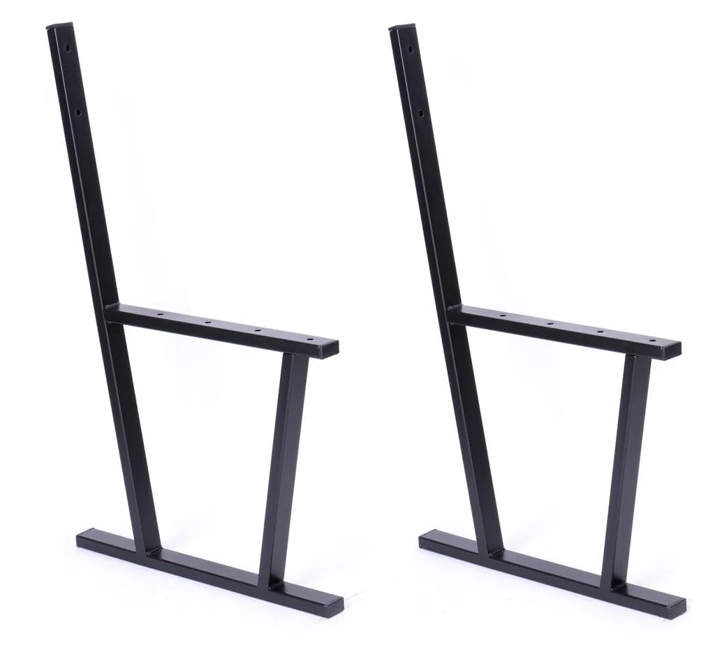Pieds de Banc de Jardin - Patins de Banc - Noir Mat - Acier Revêtu par Pulvérisation - 2 pièces - Parfait pour Le Jardin, Le Parc, L'Aire de Jeux, Stable