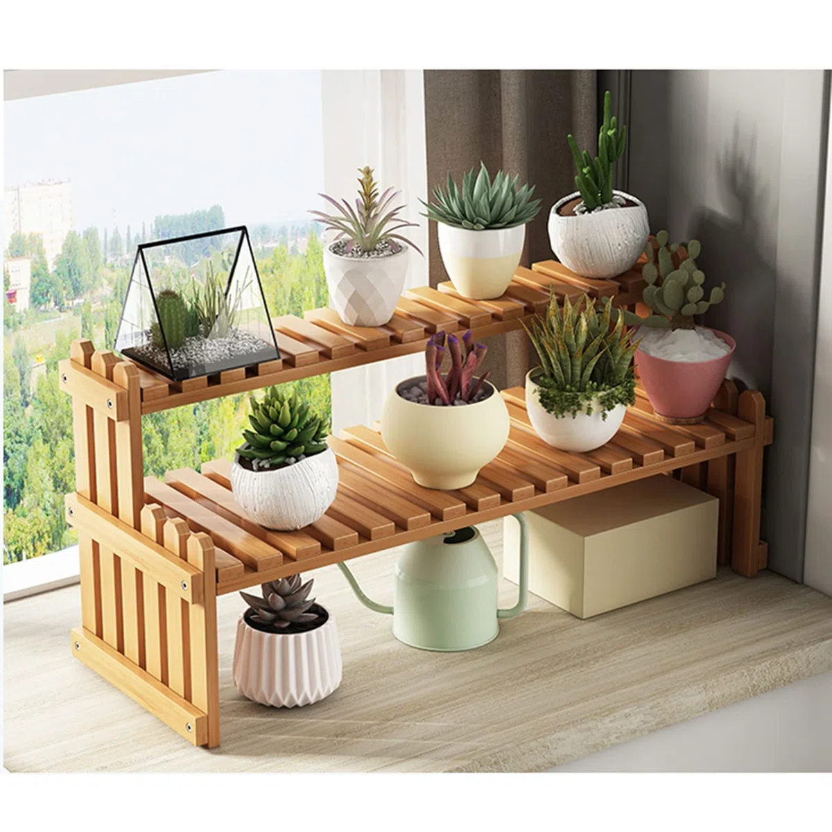 Élégant Support à Fleurs en métal à 3 Niveaux - Jardinière Verticale pour l'intérieur et l'extérieur, Porte-Plantes élégant et présentoir Floral pour Jardins, balcons et terrasses
