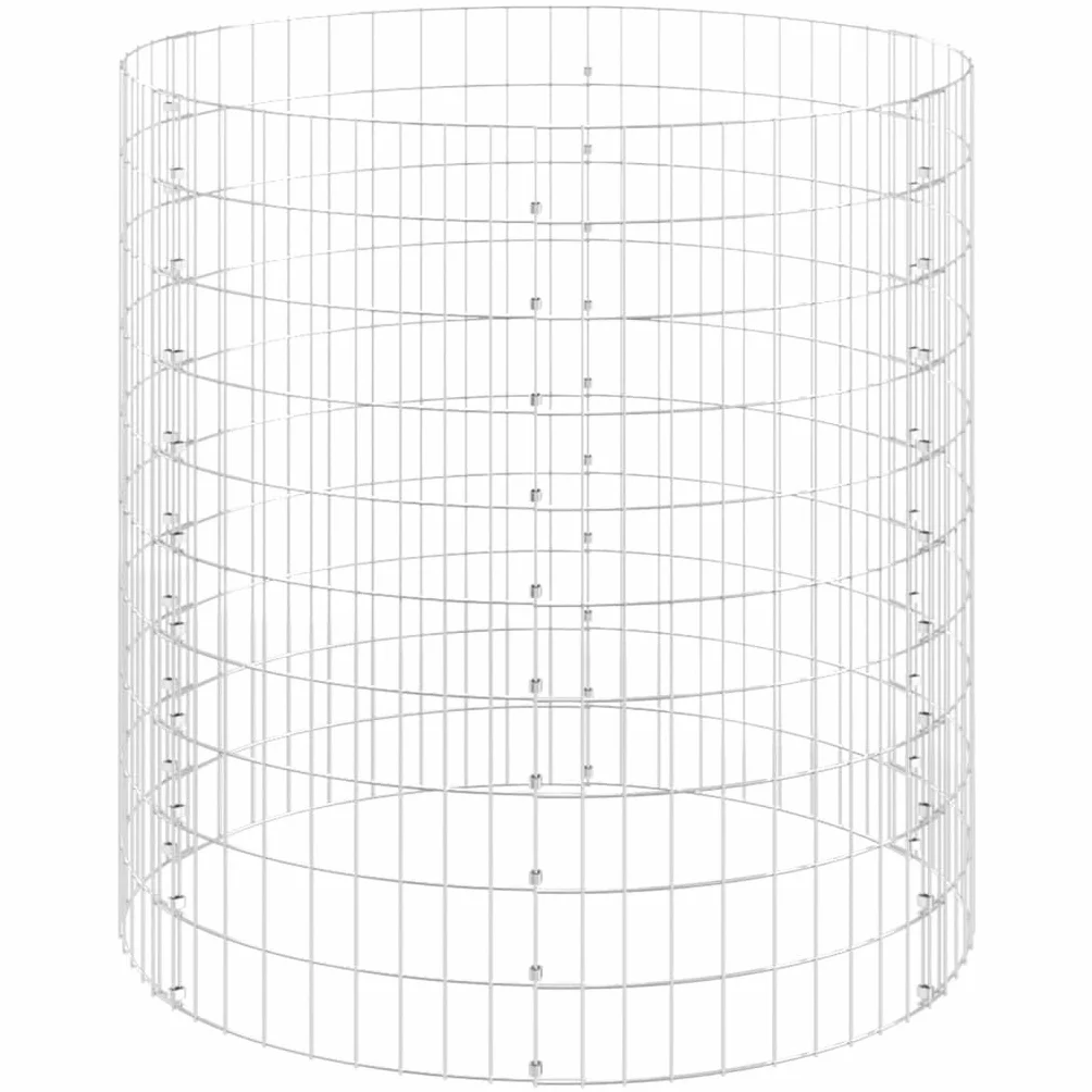Composteur de Jardin en Acier galvanisé Ø100x100 cm pour Recyclage de déchets Verts et organiques, idéal pour Potager, Balcon ou pelouse, avec aération optimale