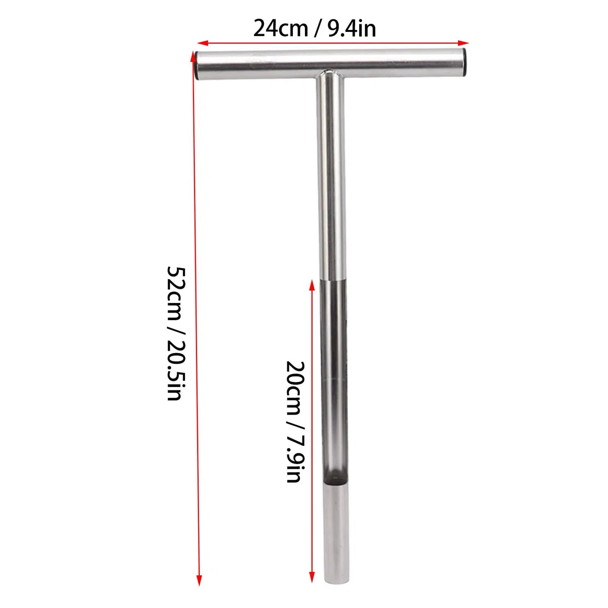 Sonde d'échantillonnage de Sol, Tige de sonde de Sol en Acier Inoxydable 304 avec poignée en T, Outil de carottage pour l'échantillonnage de Sol, Soins des Plantes,