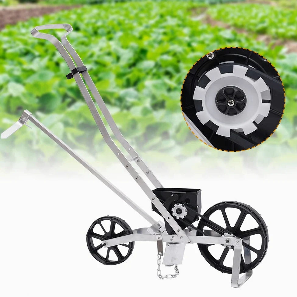 Semoir manuel de précision, semoir de jardin à main, semoir, planteur de légumes en aluminium pour semences comme le maïs, la ciboule, les épinards, les carottes