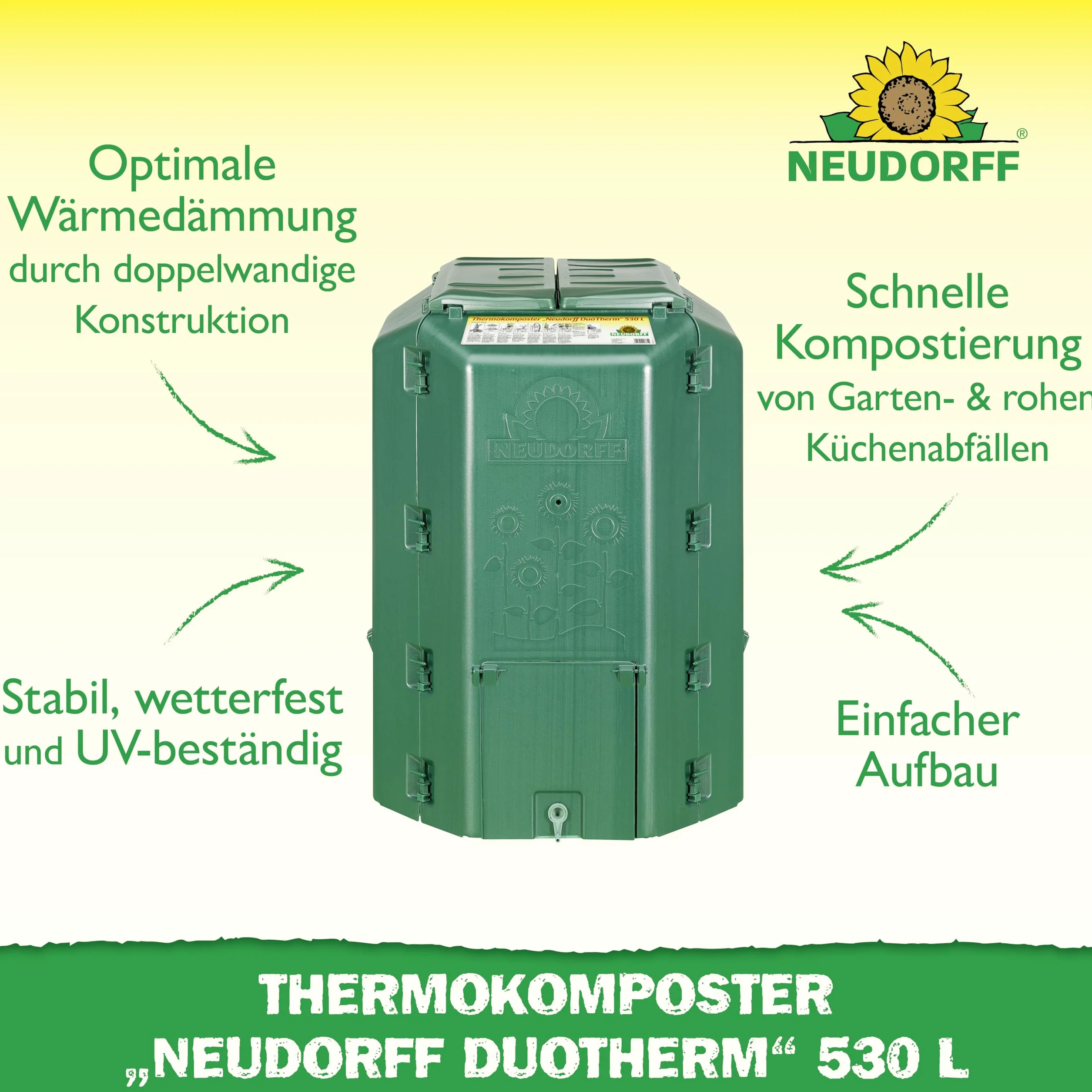Neudorf 775 Composteur Thermique DuoTherm 530 l