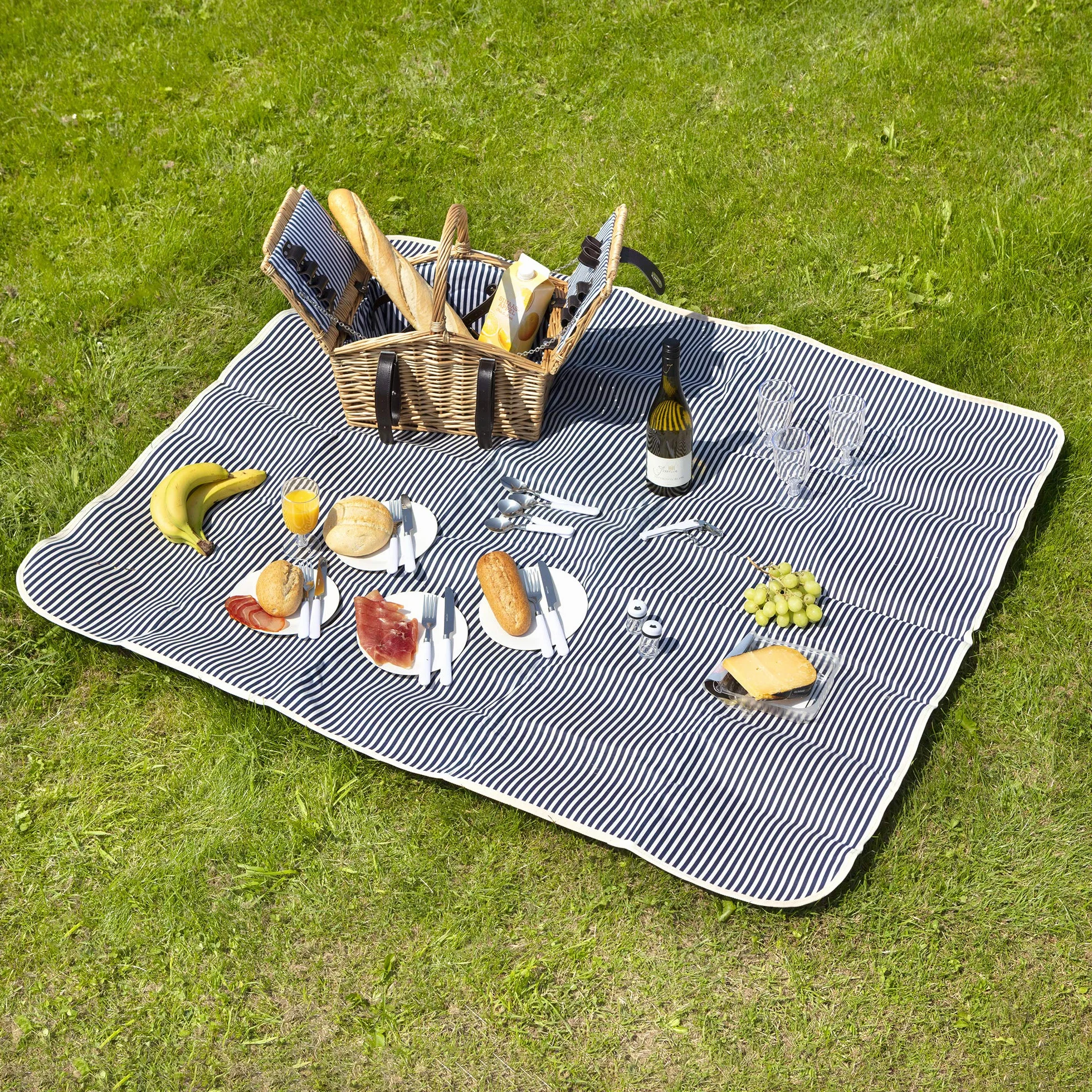Dutch Mountains Panier Pique-Nique pour 4 Personnes Deluxe - Sac Pique Nique 24 pièces avec Couverture