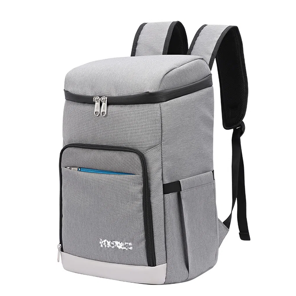 Sac à Dos Isotherme 23L Sac à Dos de Pique-Nique Sac Thermique Portable pour Déjeuner Sac Réfrigérant Sac à Dos Glacière Gris