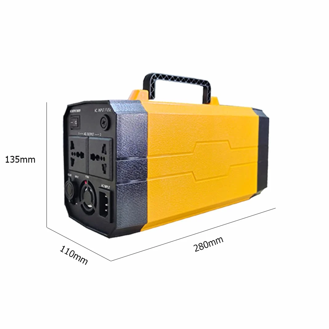 Batterie de Secours Portable Power Station 1000 Peak Watts 500Wh Batterie au Lithium pour Camping/Voyage/intérieur et extérieur (Panneau Solaire Non Inclus),220v/110v,500W40Ah