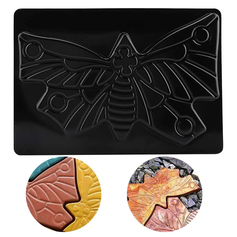 Moule Papillon Béton, Forme Tremplin ABS Réutilisable 44x31x4.5 cm pour Création Passerelles Artistiques Jardin Décoration Extérieure