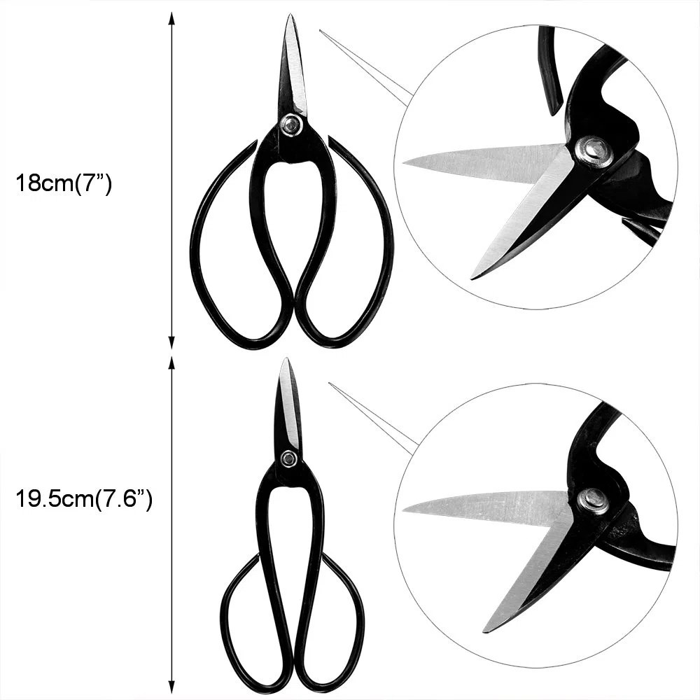 Audeuk Kit de 10 Outils pour bonsaï, Outils de Jardinage avec Fils, Ciseaux, cisailles en Acier Carbone, Housse en Nylon