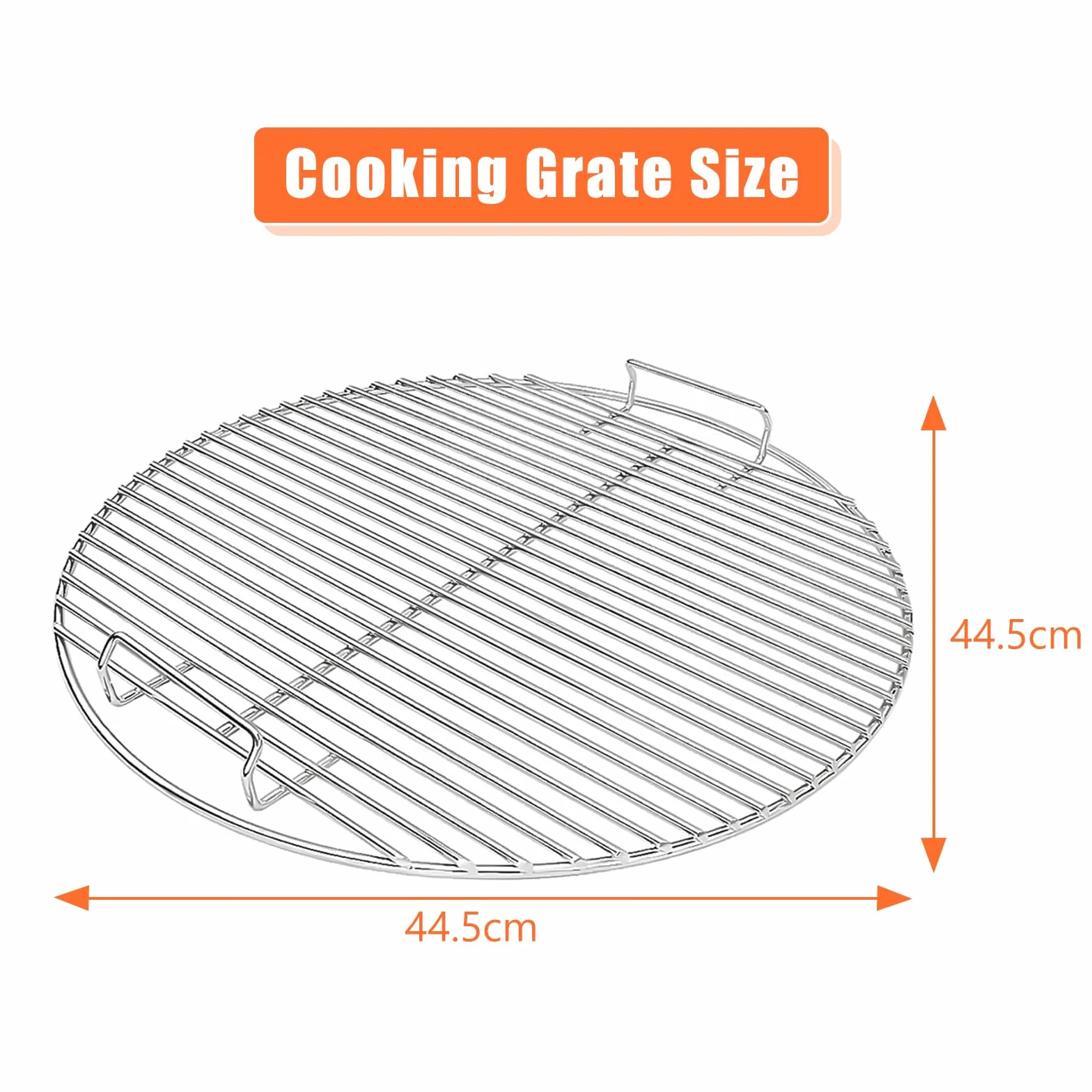 Denmay 7432 7440 Grille de Cuisson et Grille à Charbon pour Grils à Charbon Weber 47 cm, Weber One-Touch, Bar-B-Kettle, Smokey Mountain Cooker Smoker, Jumbo Joe, Original Kettle, avec 1 Thermomètre