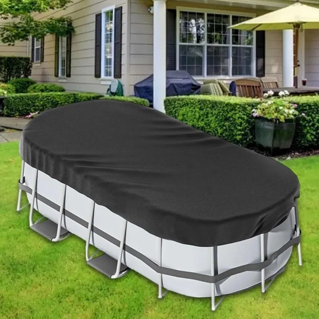 Bâche de Piscine Rectangulaire avec Piscine Hors Sol, pour Piscine Résistante Au Froid et Aux UV, Anti-poussière(8 * 14ft (244 * 427cm))