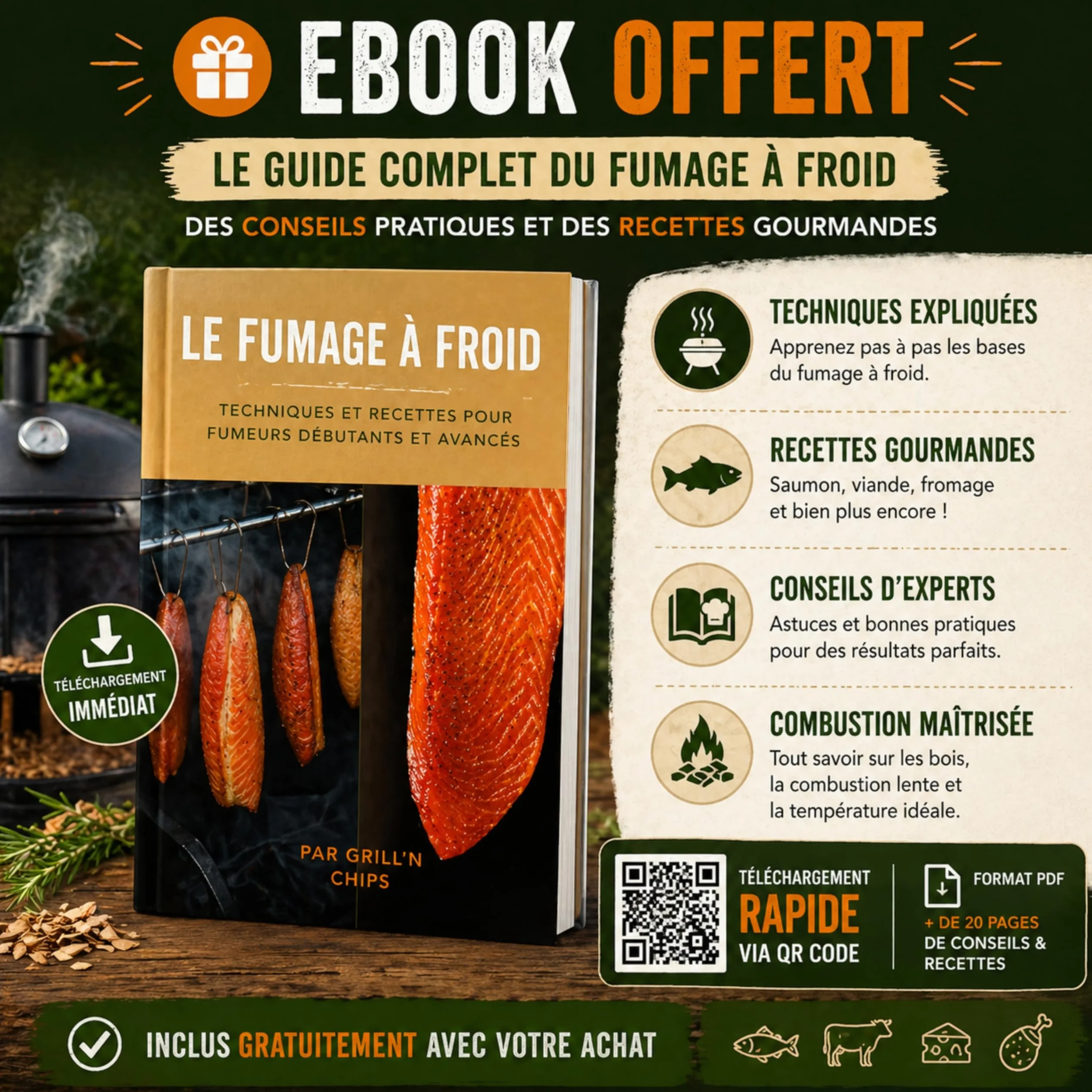Sciure de Bois de Hêtre 4Kg – Qualité Pro pour Fumage à Froid – 100% Naturelle – Granulométrie 0,5-1 mm – Générateur de Fumée, Fumoir Viande & Poisson – Fabriquée en France – Guide PDF à Télécharger