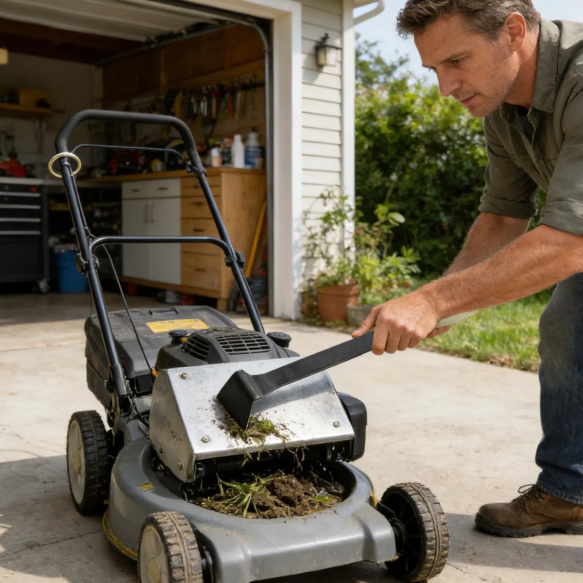 Lawn Mower Deck Scraper – Heavy Duty Tool | Ergonomic Lawn Scraper For Removing Grass, Mud, And Debris From Mower Decks, Care Accessory For Garden, Yard, Patio, Backyard, Courtyard, And Farm