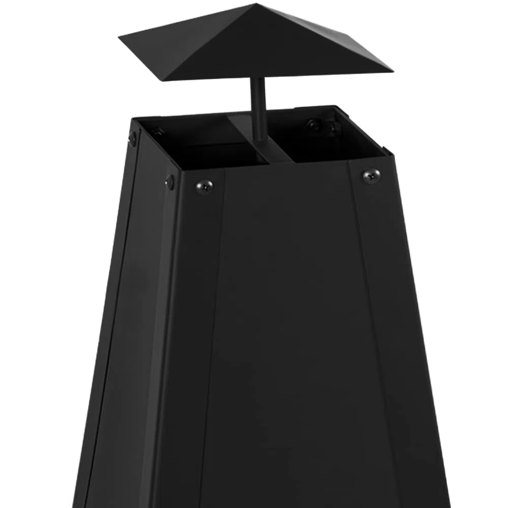 Deuba Brasero de Jardin Pyramide métal avec tisonnier Barbecue Brasier cheminée extérieur