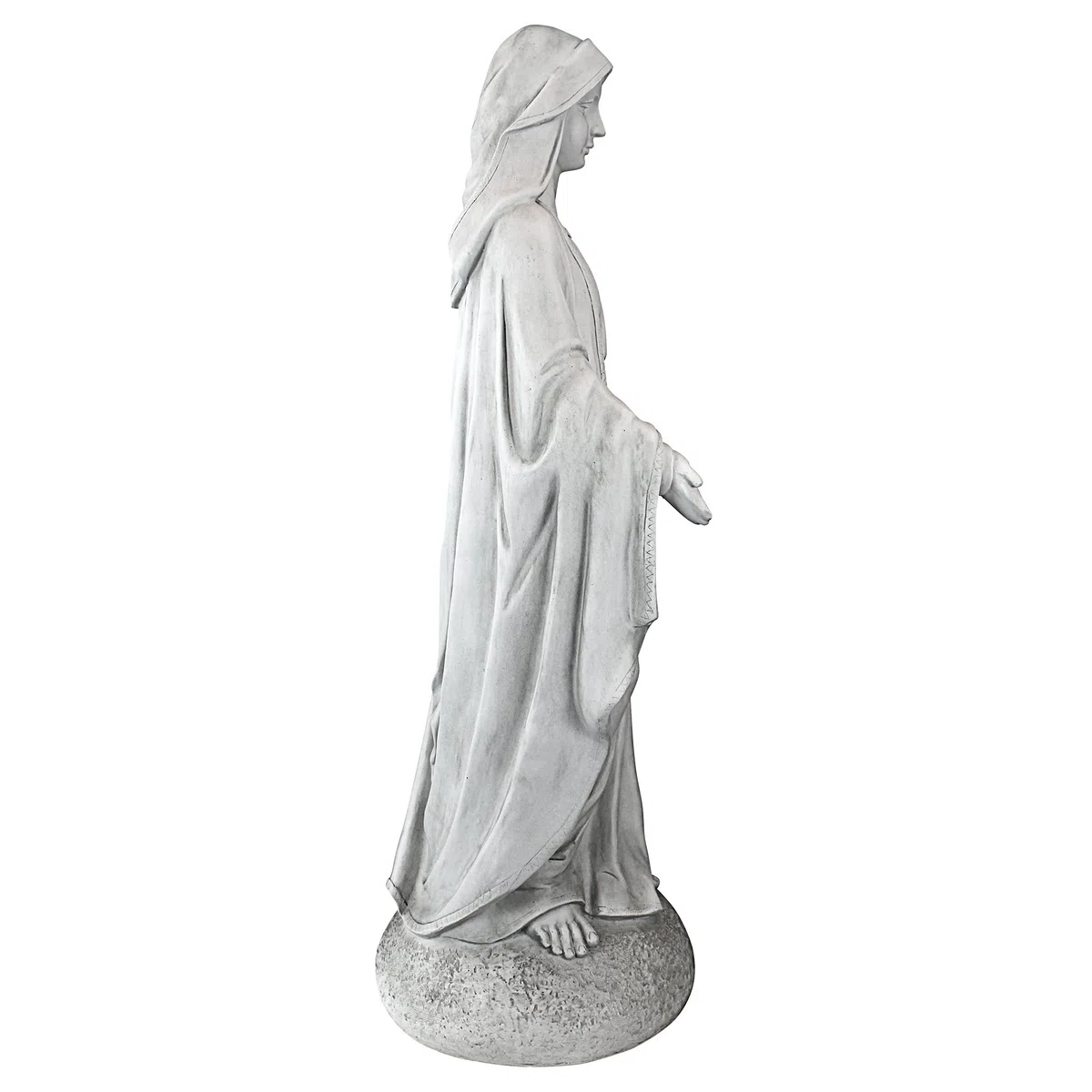 Design Toscano Madone de Notre Dame Statue Religieuse de Décor de Jardin, 91 cm, polyrésine, pierre antique
