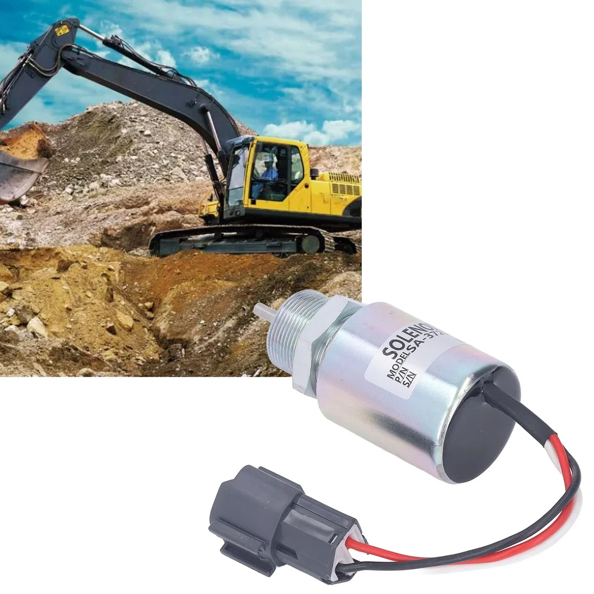 Électrovanne D'arrêt de Carburant SA 3725 12 30A87-00040 30A87-20402 Solénoïde D'arrêt en Acier Inoxydable pour L3E S3L S4L L3P