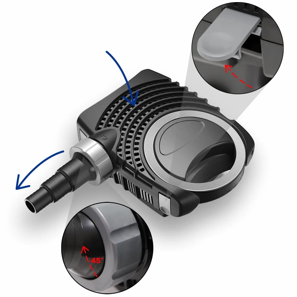 SunSun NEO-380B Pompe de Bassin SuperECO - 240 x 178 x 124 mm - débit max. 3600 l/h / 20 W/refoulement max. 2,8 m - Filtration Circulation eau jardin étang