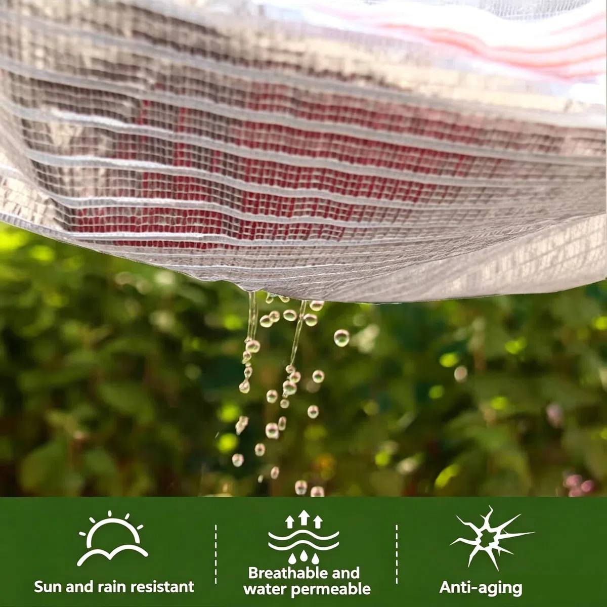 Toile Ombrage Aluminisée 99% UV Réfléchissante HDPE 4 Saisons Jardin | 5x6m Filet d'ombrage anti UV Toile pare-soleil Protection solaire extérieure pour balcon appartement potager plantes