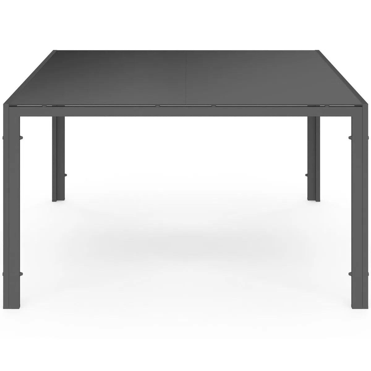 IDMarket - Salon de Jardin Madrid Table carrée 130 CM et 8 chaises empilables Gris Anthracite