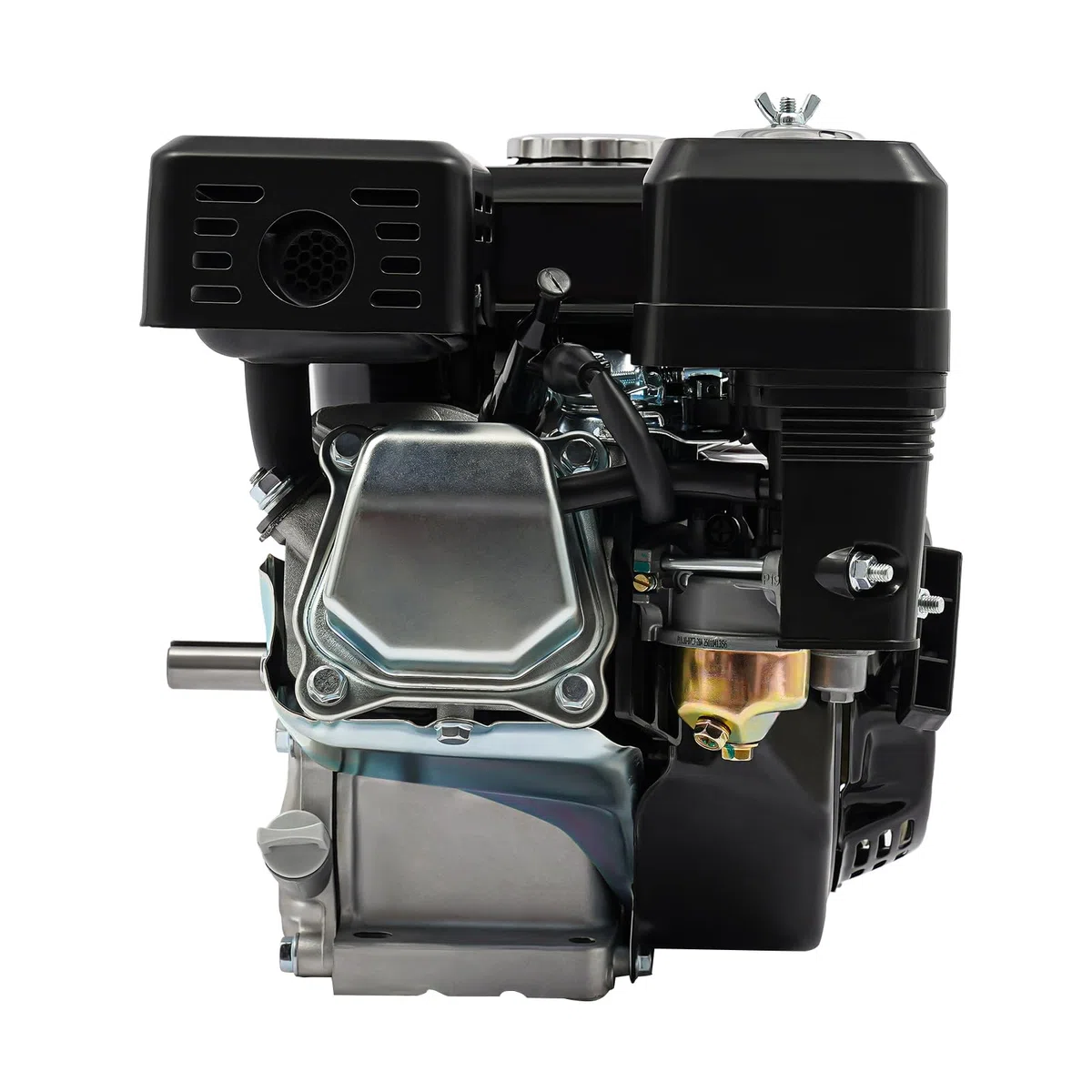 Moteur à essence 7,5 CV 4 temps - Moteur sur pied - Moteur de rechange - Moteur monocylindre - Avec sécurité en cas de manque d'huile - Arbre de 20 mm de diamètre - Refroidi à l'air - 3600 tr