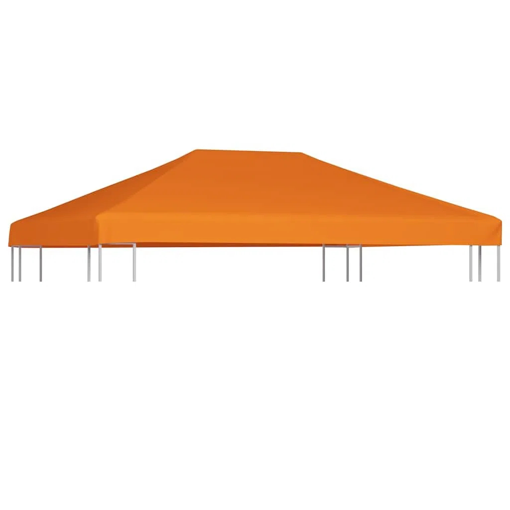 vidaXL Toile Supérieure de Belvédère Toit de Rechange de Tonnelle Dessus de Chapiteau Jardin Terrasse Extérieur 310 g/m² 4x3 m Orange