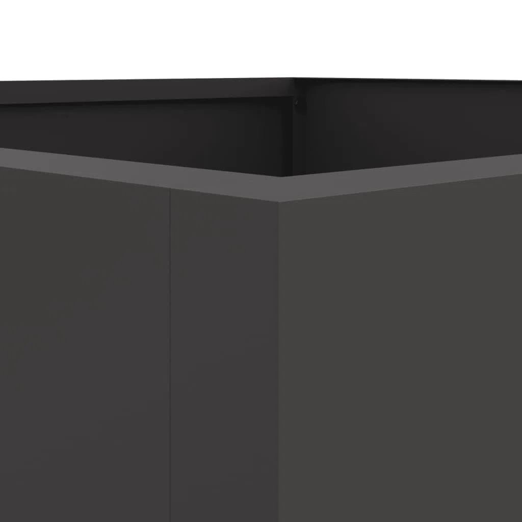 vidaXL Jardinière, Bac à Fleurs, Pot de Plantes, Boîte à Fleurs, Jardinière Surélevée de Jardin Patio Terrasse, Noir 52x48x75 cm Acier