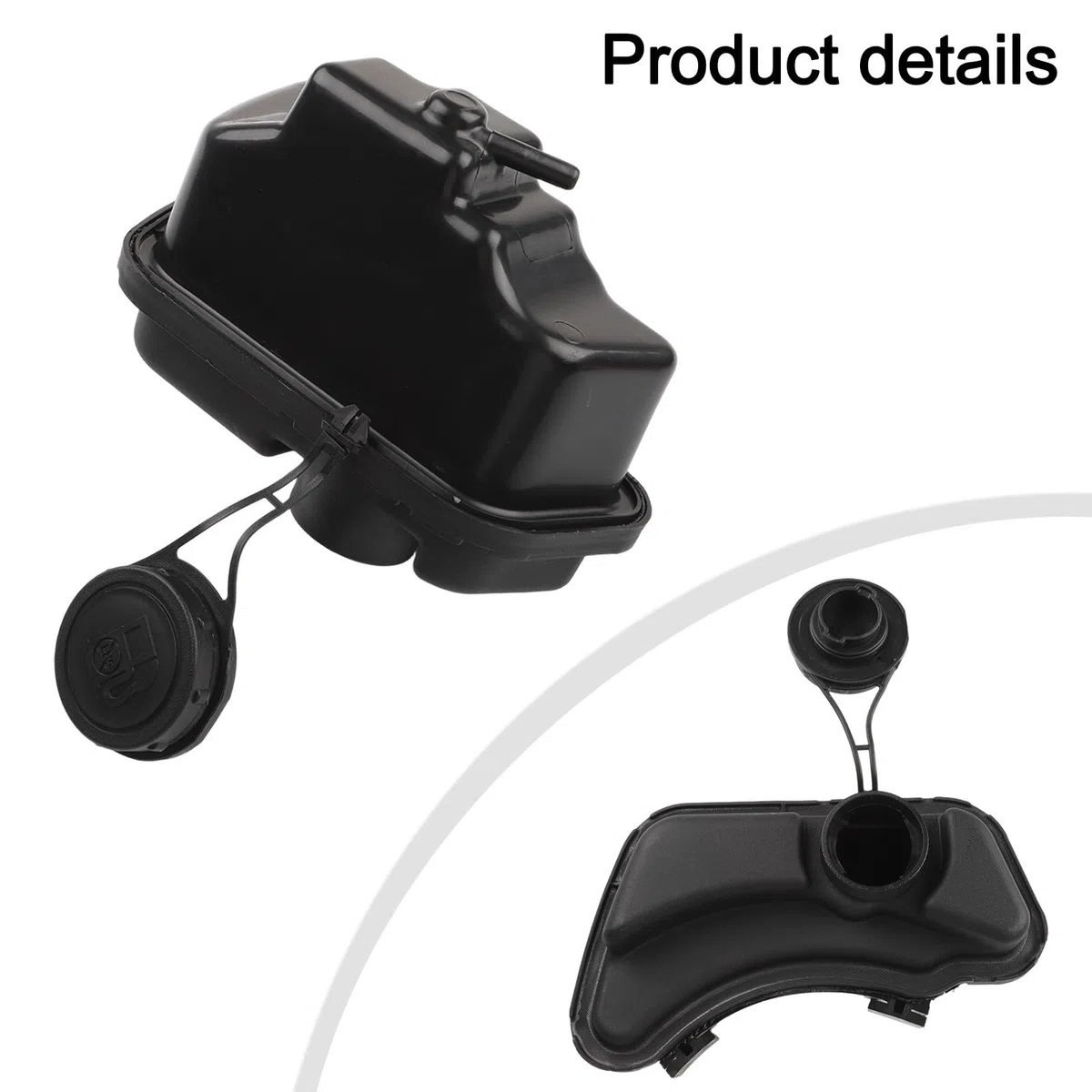 Kit de réservoir de carburant 594112, en plastique de rechange pour moteur de tondeuse à gazon, réservoir de carburant noir avec couvercle pour équipement de jardin