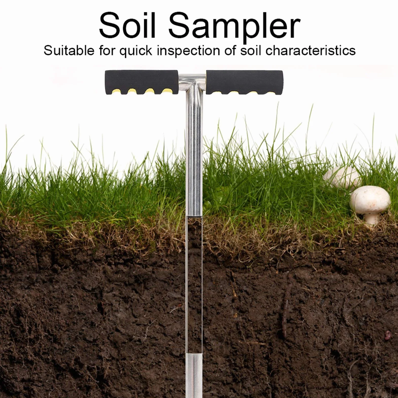 Dioche Outil de Maintenance de Stade, Échantillonneur de Sol Professionnel en Acier Inoxydable, Peut Répondre Aux Besoins de l'agriculture, de La Sylviculture et des Terrains de Golf