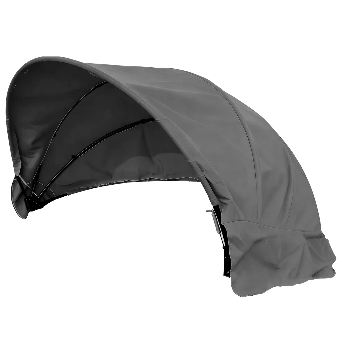 Toit de lit de jour en osier pour terrasse - Pour lit de jour d'extérieur - Toit rond de rechange pour l'extérieur - Accessoires de chaise longue - Gris foncé - 167,64 cm