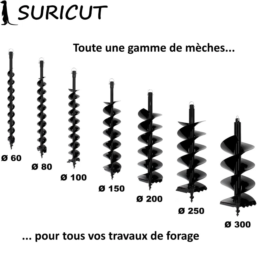 Mèche Semi-Professionnelle Ø 150 mm pour tarière Thermique