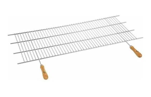 GOOD4YOU Grille de barbecue avec manche en bois 100 x 50 cm