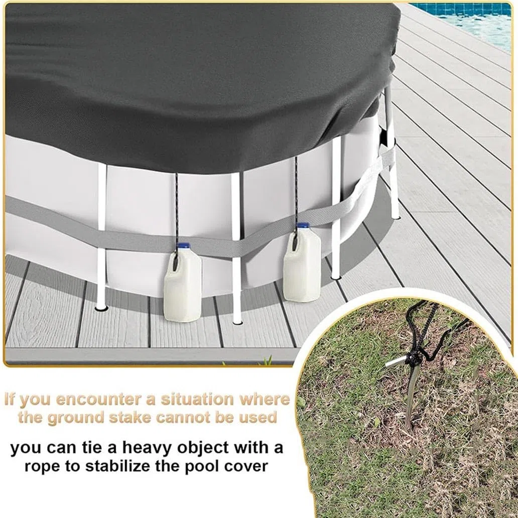 Bâche de Piscine Rectangulaire avec Piscine Hors Sol, pour Piscine Résistante Au Froid et Aux UV, Anti-poussière(8 * 14ft (244 * 427cm))