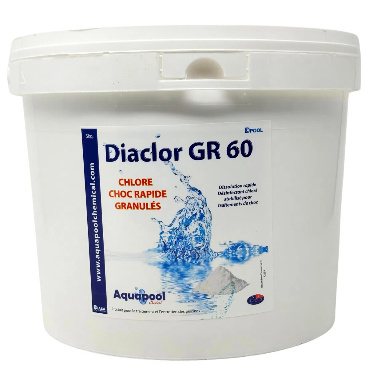Chlore Choc Piscine – Traitement Eau Verte, Trouble, Algues et Les Micro-Organismes/Action Rapide, Entretien et rattrapage de l’Eau, Chlore Choc granulés 1kg et 5kg (5L)
