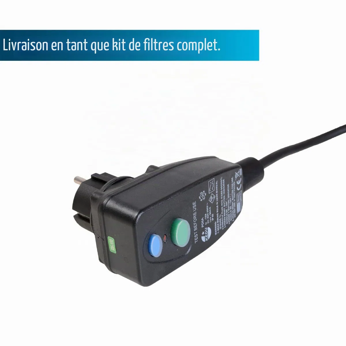 Aquaforte Aqualoon Ez Clean 300 Set de Filtration Incluant une Pompe avec Préfiltre et une Hauteur de Réservoir de Filtration de 500 mm, 300 Watt, max. Taille de La Piscine 28m3
