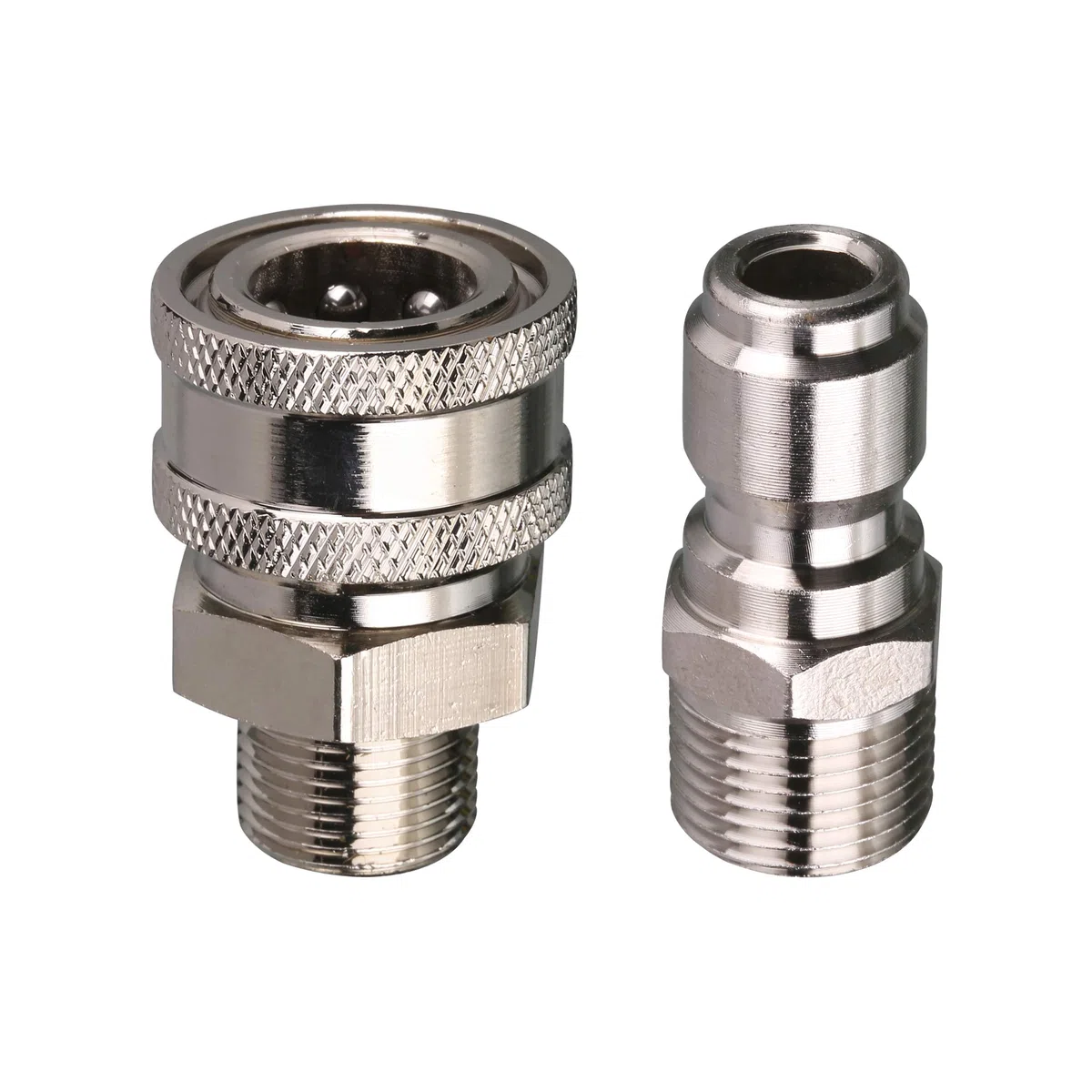 Tool Daily Robinet à Boisseau Sphérique Haute Pression, Raccord Rapide 3/8" | Vanne à Boisseau Sphérique pour Tuyau de Nettoyeur Haute Pression, Acier Inoxydable, 310 bar (4500 PSI)