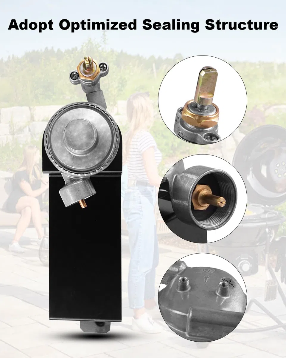80476 Régulateur de soupape de barbecue à gaz pour Weber Q2000 Q2200 Q200 Q220 Modèle 394001 396000 396001 396002 566001 566002 566801 567798, 567798 66002 396002 54060001 566001 remplace 64865