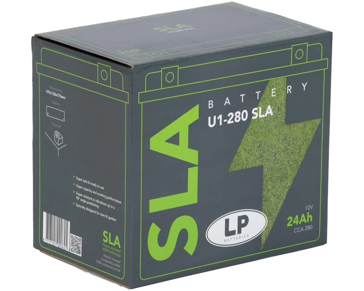LANDPORT U1-280 SLA Batterie 12 V 24 Ah, pour tondeuse à gazon, tracteur de pelouse, autoportée -