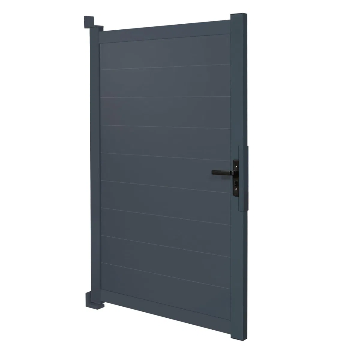 IDMarket - Portillon 100x160 cm en aluminium gris anthracite
