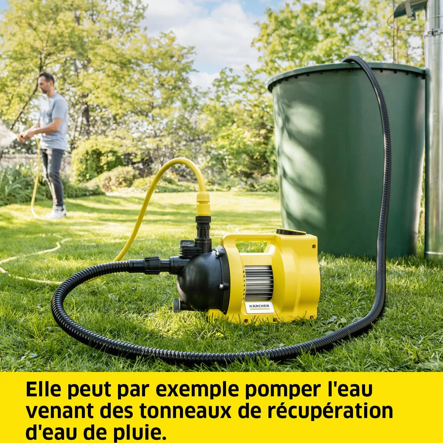 Pompe d'Arrosage Kärcher Bp 4,500 Garden Set Plus, Moteur 550 W, Débit de 4 500 L/H, 3,6 Bar, HautEUr Manométrique Totale 36 M, HautEUr D’Aspiration Max, 8 m