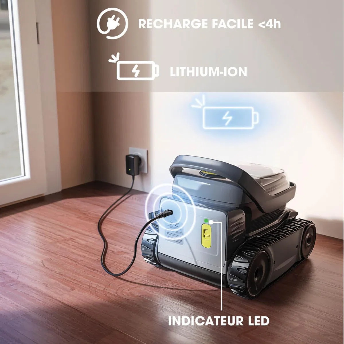 Zodiac Pixel OP32. Robot Nettoyeur de Fond sans Câble. Piscines jusqu'à 32m²