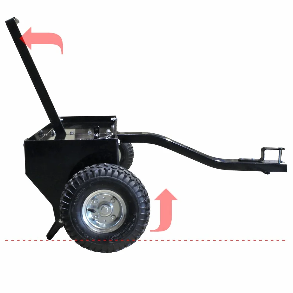 Wiltec Scarificateur tracté – 1340 x 1000 x 370 mm – Largeur de travail 90 cm – Profondeur de travail 7,6 cm – pour Tracteur-tondeuse autoportée ATV – Démousseur Émousseur Aérateur de gazon
