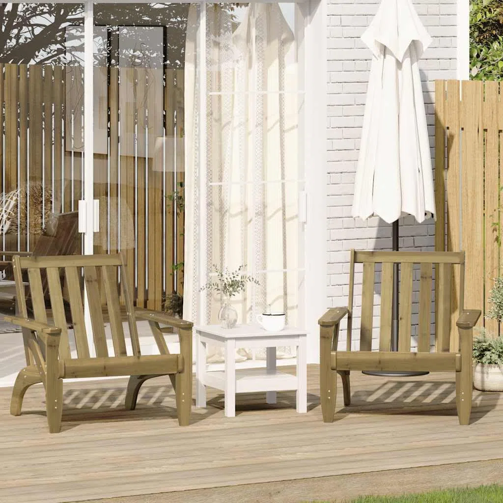 vidaXL Chaises de Jardin Adirondack Lot de 2 75x77x77 cm, Chaise de Jardin, siège de Jardin, Chaise de Patio, Chaise Relax, siège d'extérieur