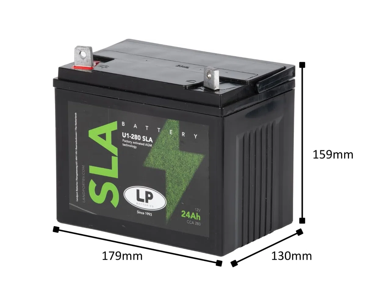 LANDPORT U1-280 SLA Batterie 12 V 24 Ah, pour tondeuse à gazon, tracteur de pelouse, autoportée -