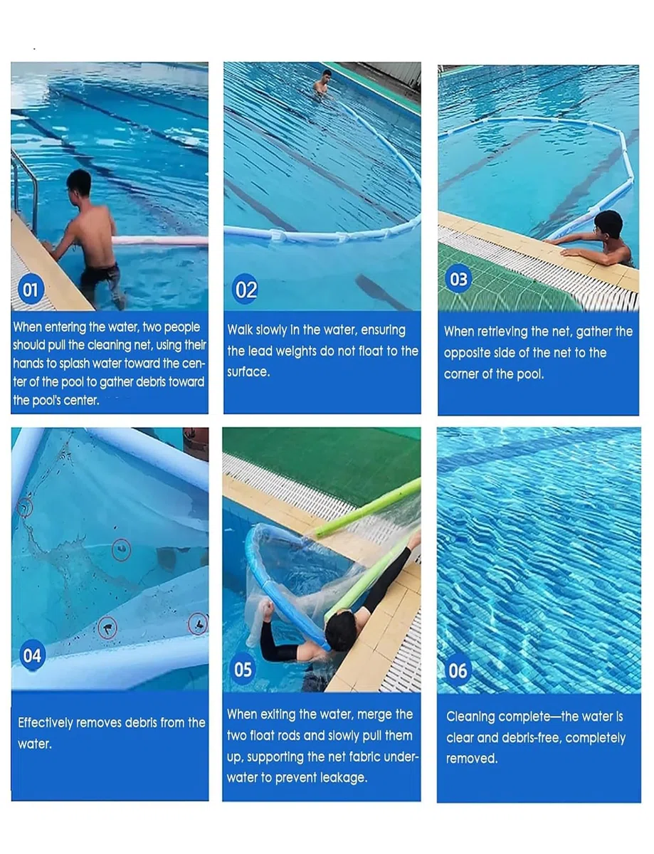 Filet de récupération des Feuilles Portable, épuisette pour Piscine extérieure - Filets de Nettoyage de Grande Taille pour piscines commerciales/Attrape-débris flottants 300 500 1000 1500 cm