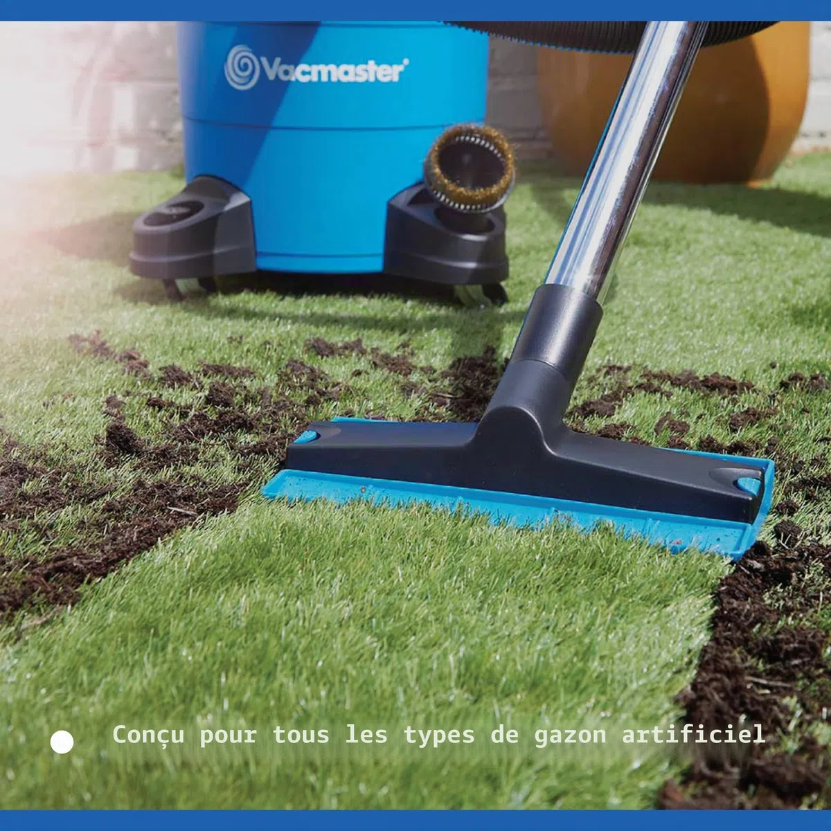 Vacmaster aspirateurs Nettoyeur de Jardin et de Gazon Artificiel, aspirateur d'extérieur Humide et Sec pour Le Nettoyage du Gazon Artificiel, du Patio, de la terrasse et d'autres espaces extérieurs