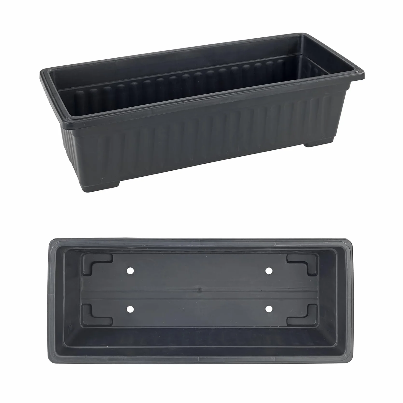 Maximex Lit surélevé Jardin Vertical 4 Niveaux pour Balcon et terrasse bacs Amovibles Plastique résistant aux intempéries 56,5 x 108 x 62 cm Noir