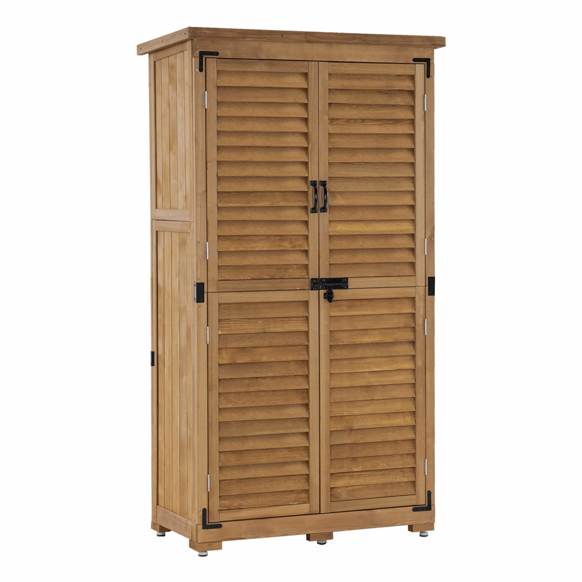 MCombo Garden Cabinet Tool Shed Garden Shed Cupboard Wood 0870