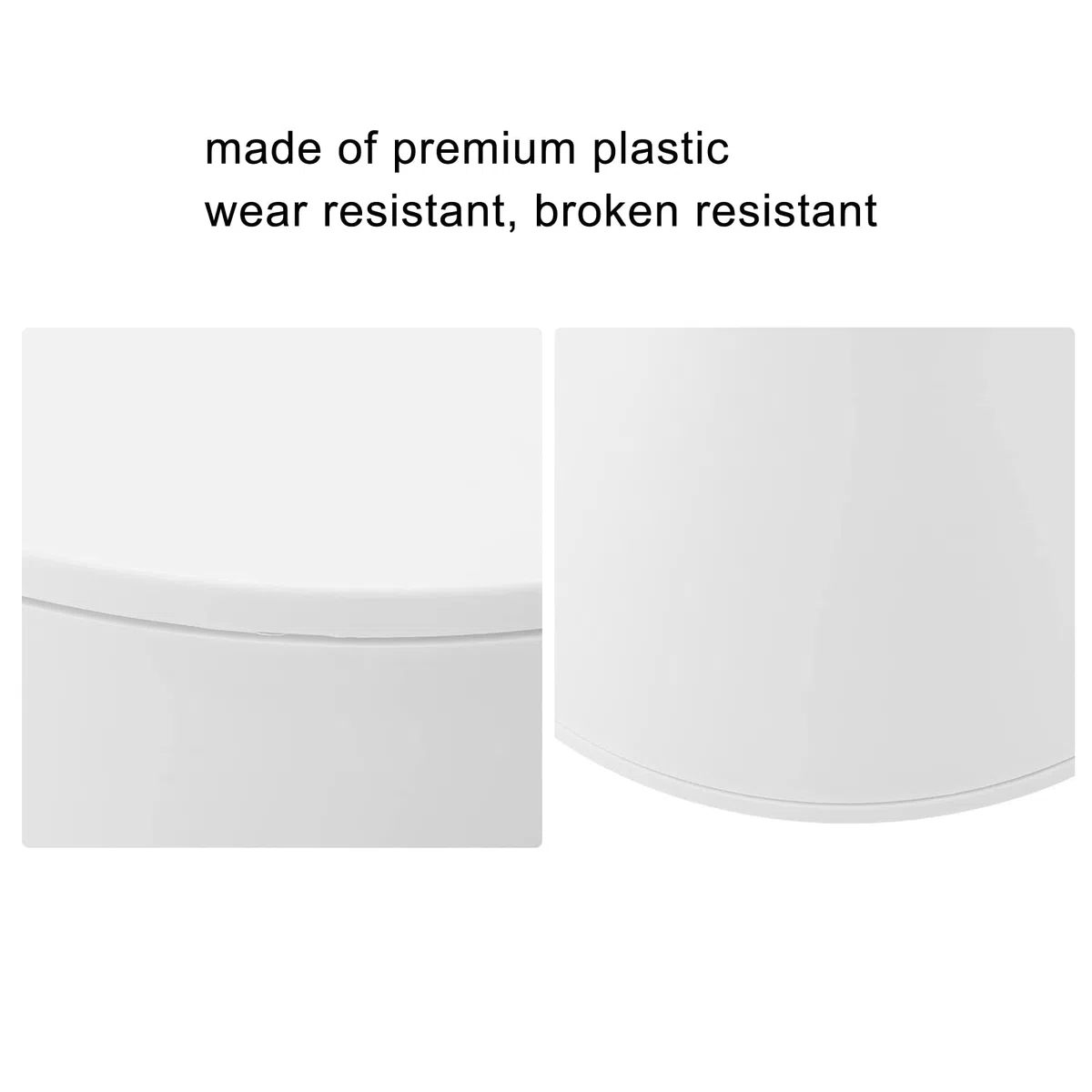Tabouret En Forme De Sablier - Tabouret Rond En Plastique Blanc Pour Jardin, Piscine Et Salle De Bain Table D'appoint élégante Pour la Maison, Idéale Pour les Espaces Intérieurs Et Extérieurs.(Blanc)