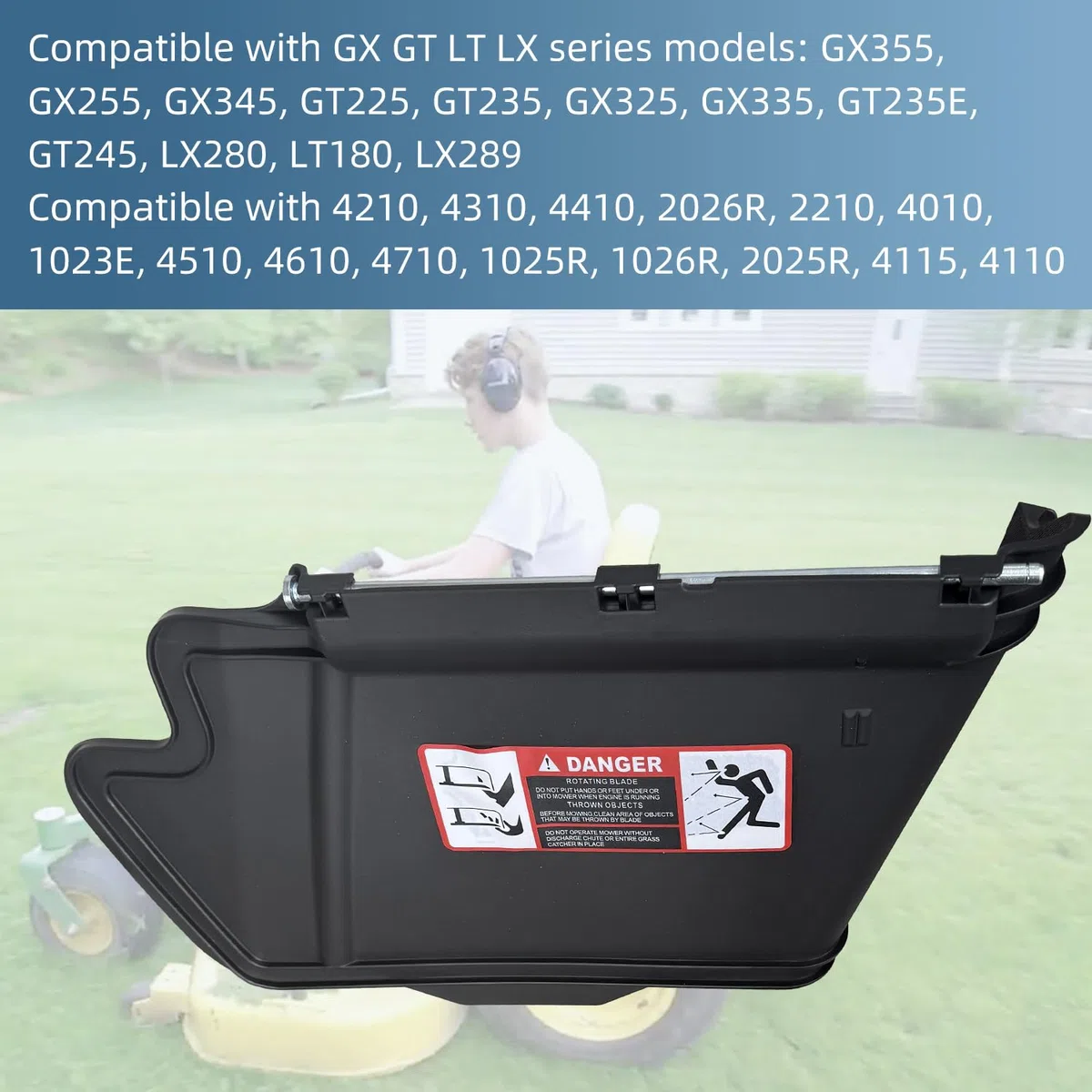 deawater TCA16388 Kit de goulotte de décharge pour tondeuse à gazon John Deere 54C 54D 48C 62D