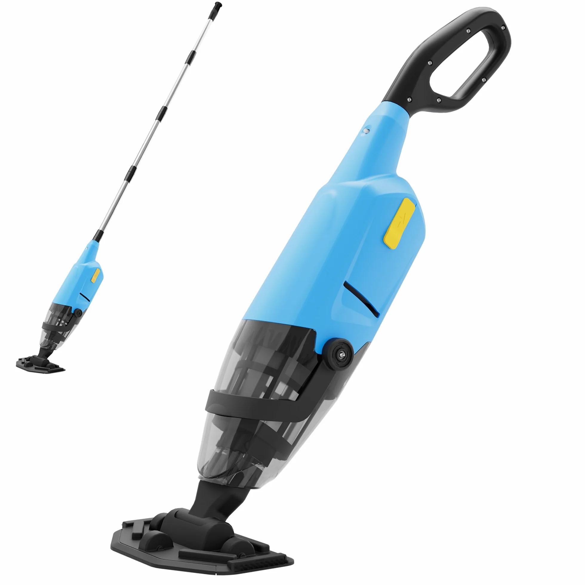 Aspirateur de Piscine sans Fil 2 en 1 pour Piscine Hors-Sol et Jacuzzi – Aspirateur à Main Rechargeable avec Tige télescopique et Filtre Fin Lavable, idéal pour Les spas, piscines Hors-Sol et Petites